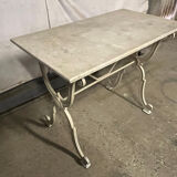 Table bistrot marbre blanc