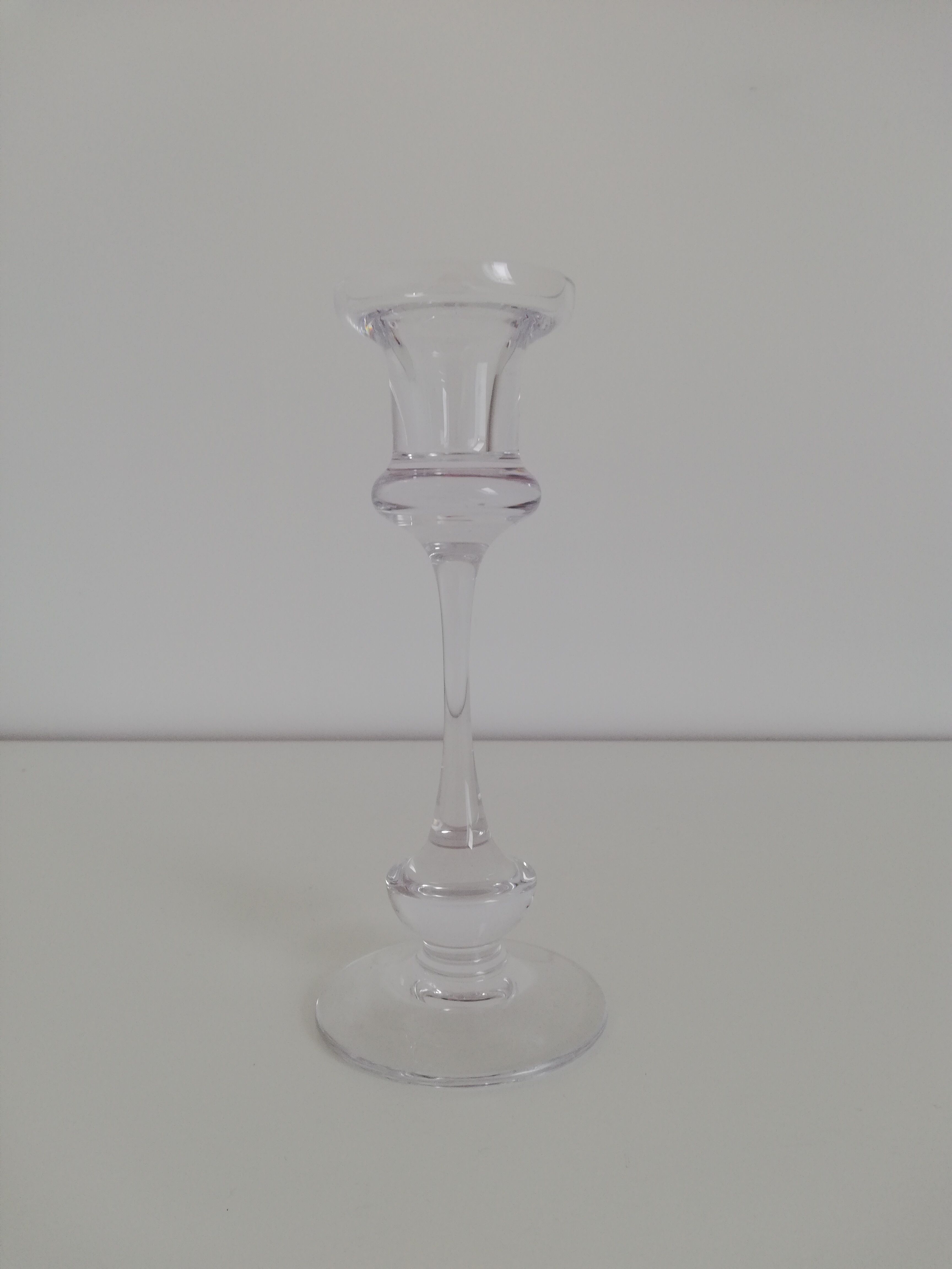 Glass candle holder