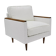 Original 70's armchair ZWP-08, fully restored, Bouclé, white