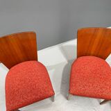Set of Four H-214 Chairs by Jindřich Halabala, Walnut, 1950s