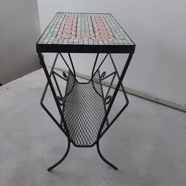 Table porte revue vintage mosaique