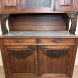 2-body art deco buffet in solid wood circa 1940