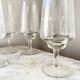 Vintage Set of 6 Etched Crystal Glasses for Wine or Cocktail,  1960s Mid-Ce