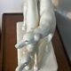 Pair of Borzoi - White Greyhounds - Art Deco ceramic