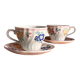 2 cups and saucers Churchill England model "Samba"
