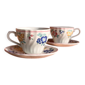 2 cups and saucers Churchill England model "Samba"