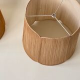 Pair of Mustard String Lampshades