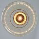 Vintage Light Beige Glass and Brass Pendant Lamp