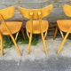 Suite de 6 chaises luterma modèle "Banane"
