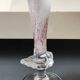 Peter Kaspar Soliflore Vase/Floral design, collared neck. Blown art glass, speckled purple. Shell inclusion. Dim 26.5 x 13 cm