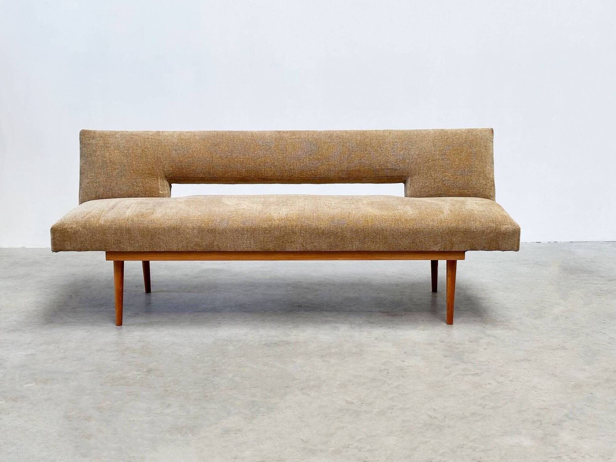1970's German wooden sofa / daybed