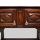 Antique 16th century Spanish carved cabinet in oak.