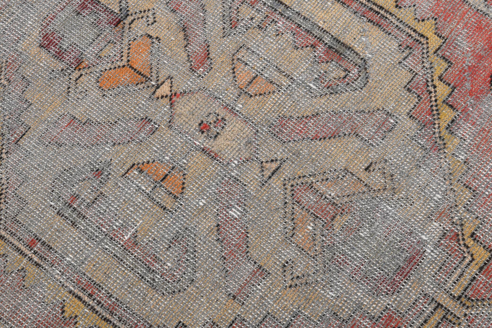 3x6 Shades Of Red & Black Handmade Wool Classic Vintage Rug, 100x179Cm