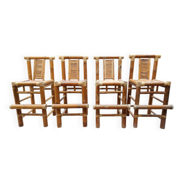 Chaises hautes bambou