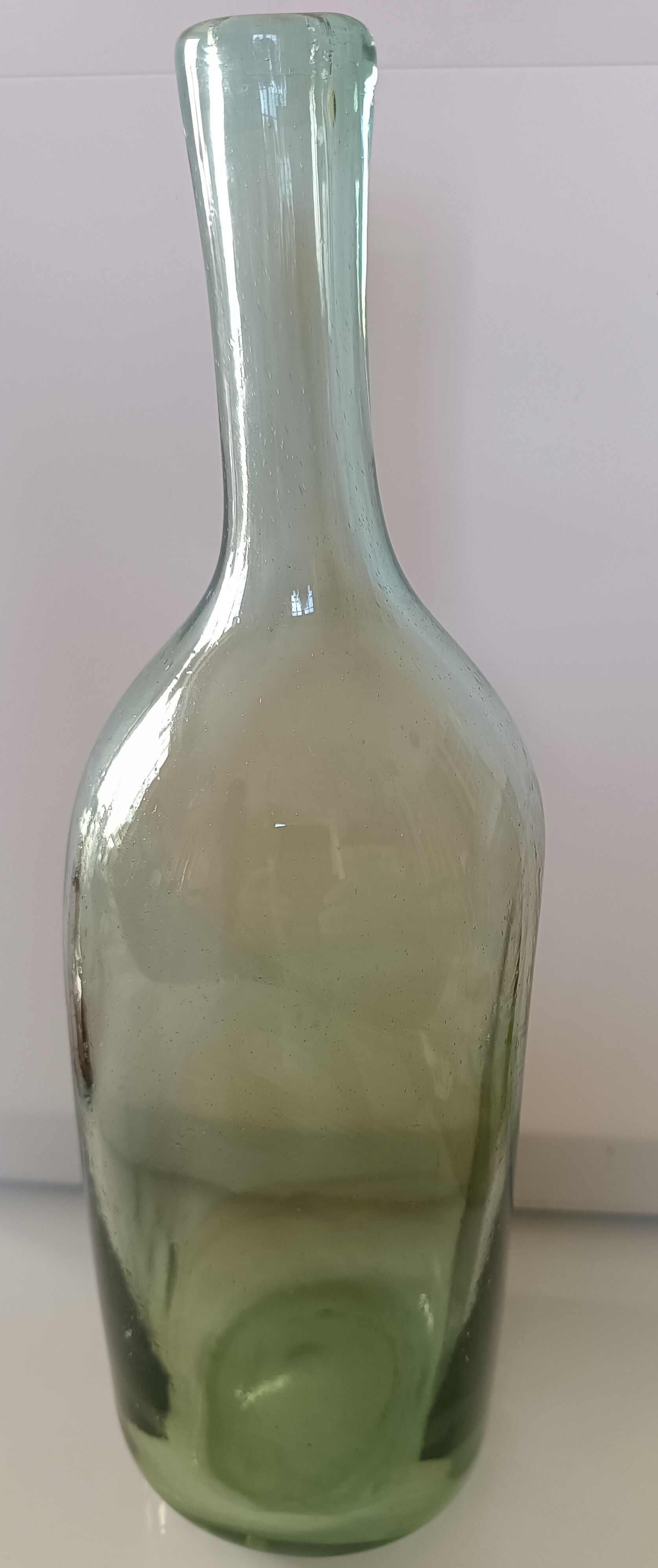Vase signed Claude Morin Dieulefit crazy bottle