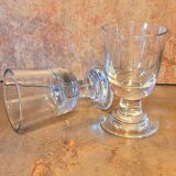 Verres bistrot soufflés vintage