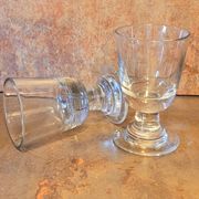 Old vintage blown bistro glasses