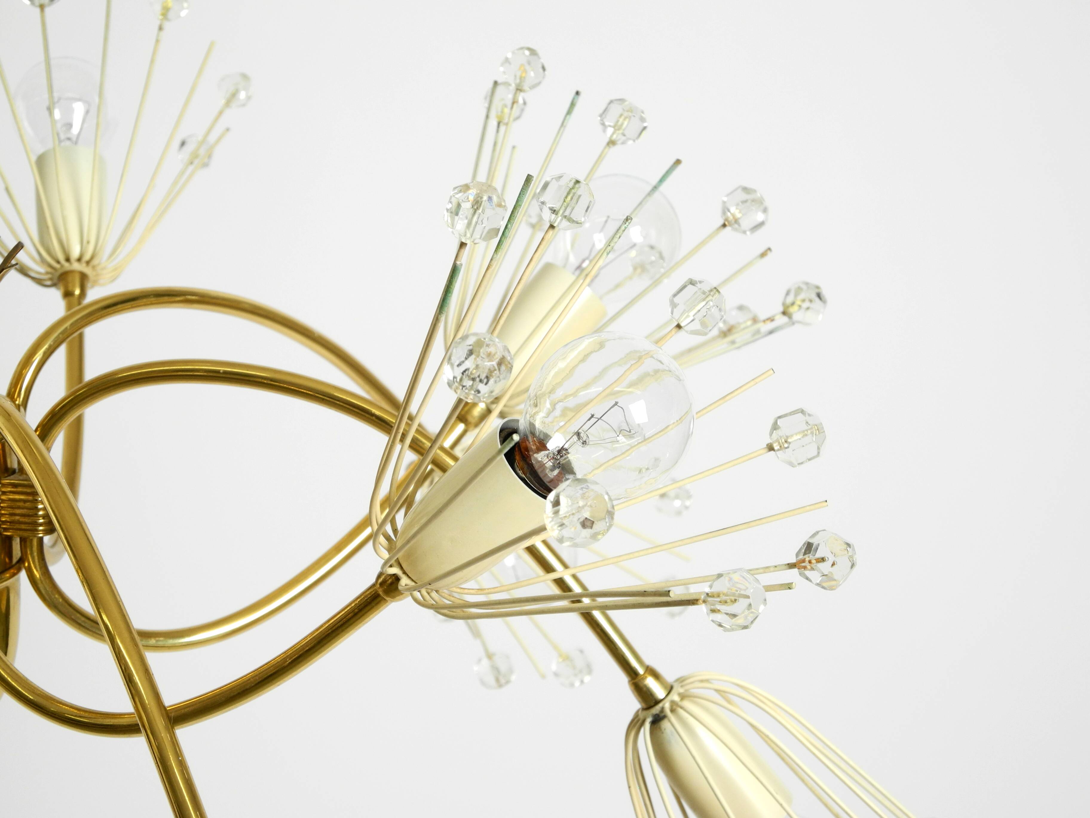 Beautiful brass chandelier by Emil Stejnar for Rupert Nikoll