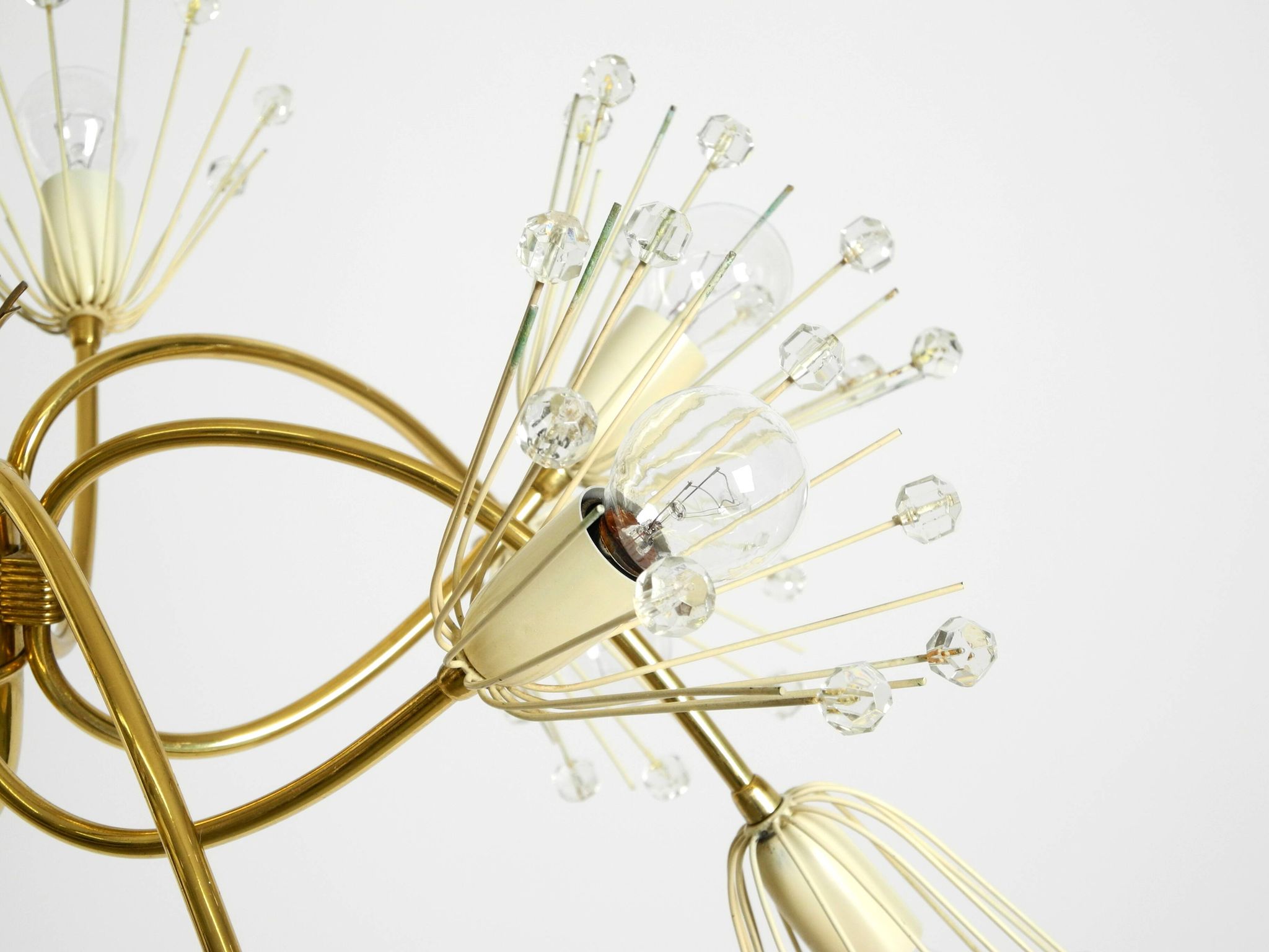 Beautiful brass chandelier by Emil Stejnar for Rupert Nikoll