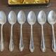 Small silver-plated metal spoons