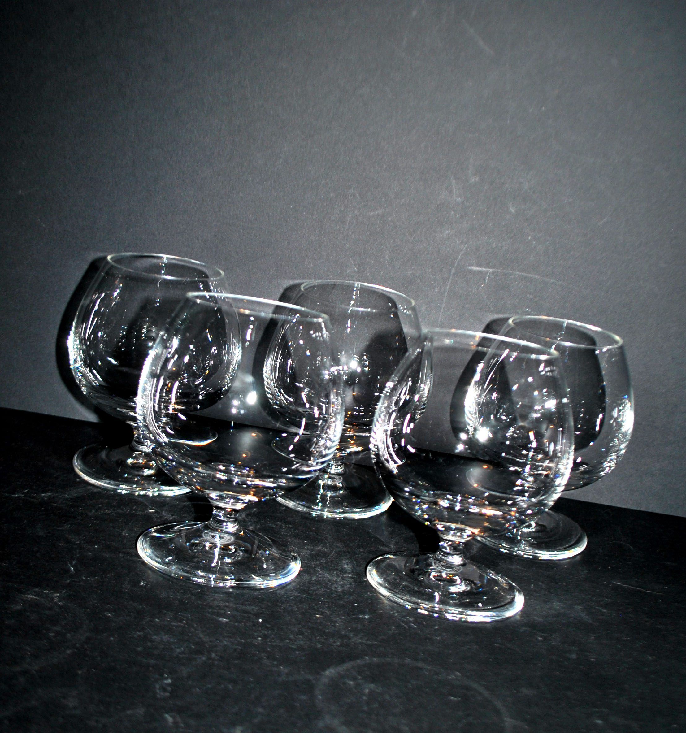 V&B Villeroy Boch lot de 5 verres ballon cognac brandy en cristal