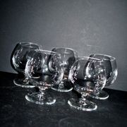 V&B Villeroy & Boch set of 5 crystal balloon glasses for cognac and brandy