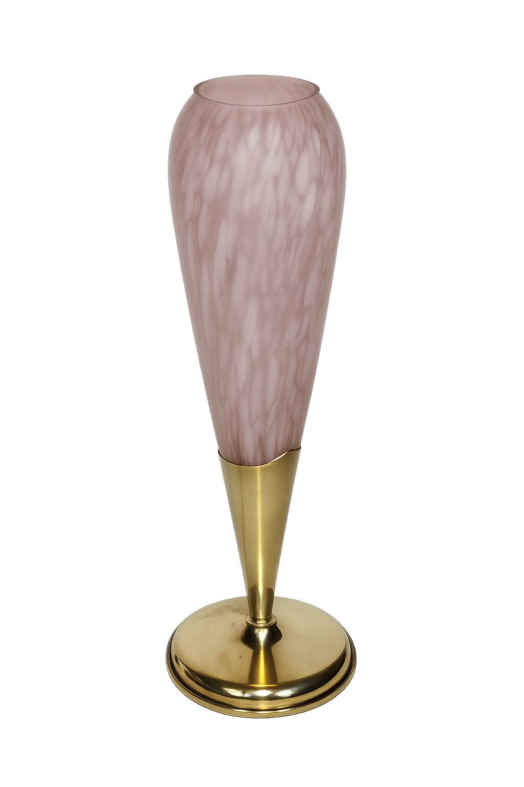 Lampe de table moderne des années 1960 | Laiton et verre | Vintage | E14