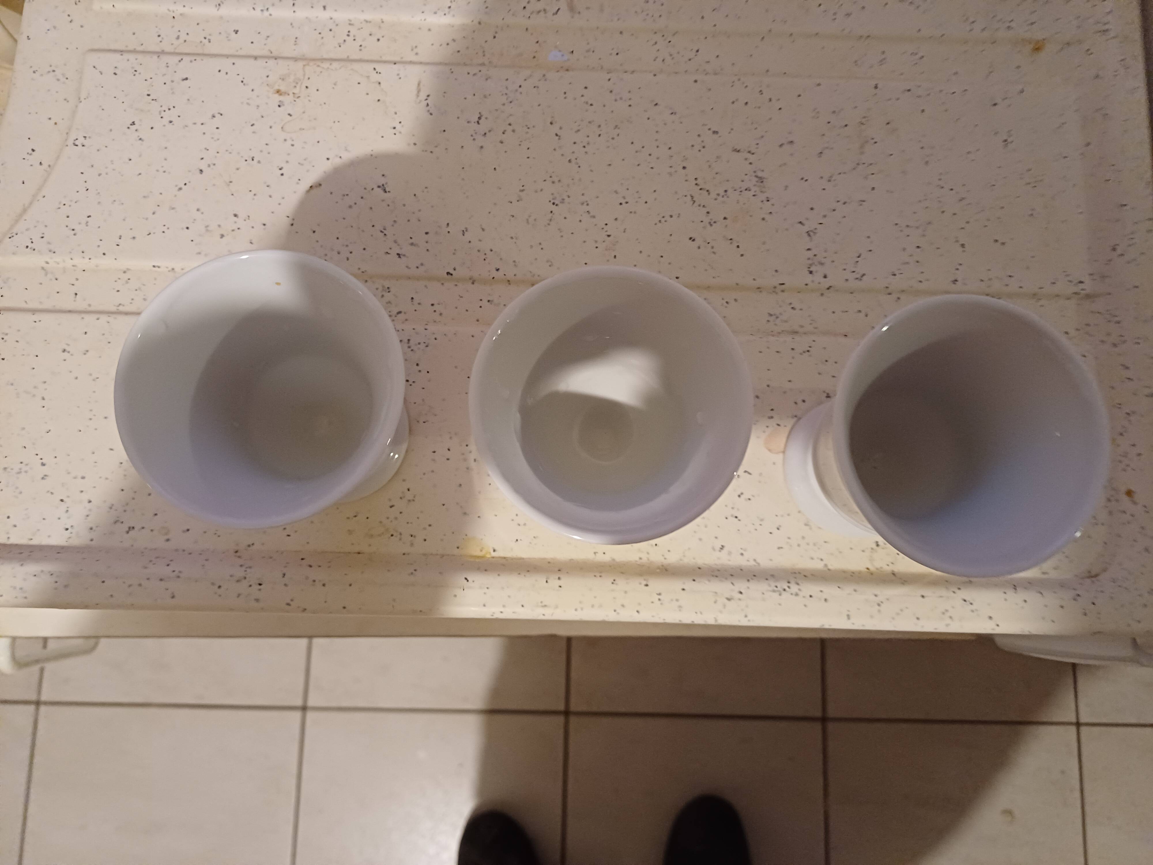 3 Brulots Porcelain Cups 19th