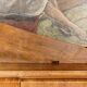 Small brutalist corner shelf in solid oak.