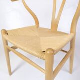 Ensemble de quatre chaises Wishbone, modèle Ch24, en hêtre, par Hans J. Wegner