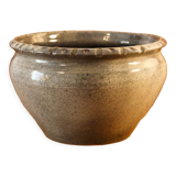 Cache pot in bluish sandstone, signed