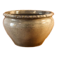 Cache pot in bluish sandstone, signed