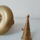 Set of 2 brass cellar rat candlesticks