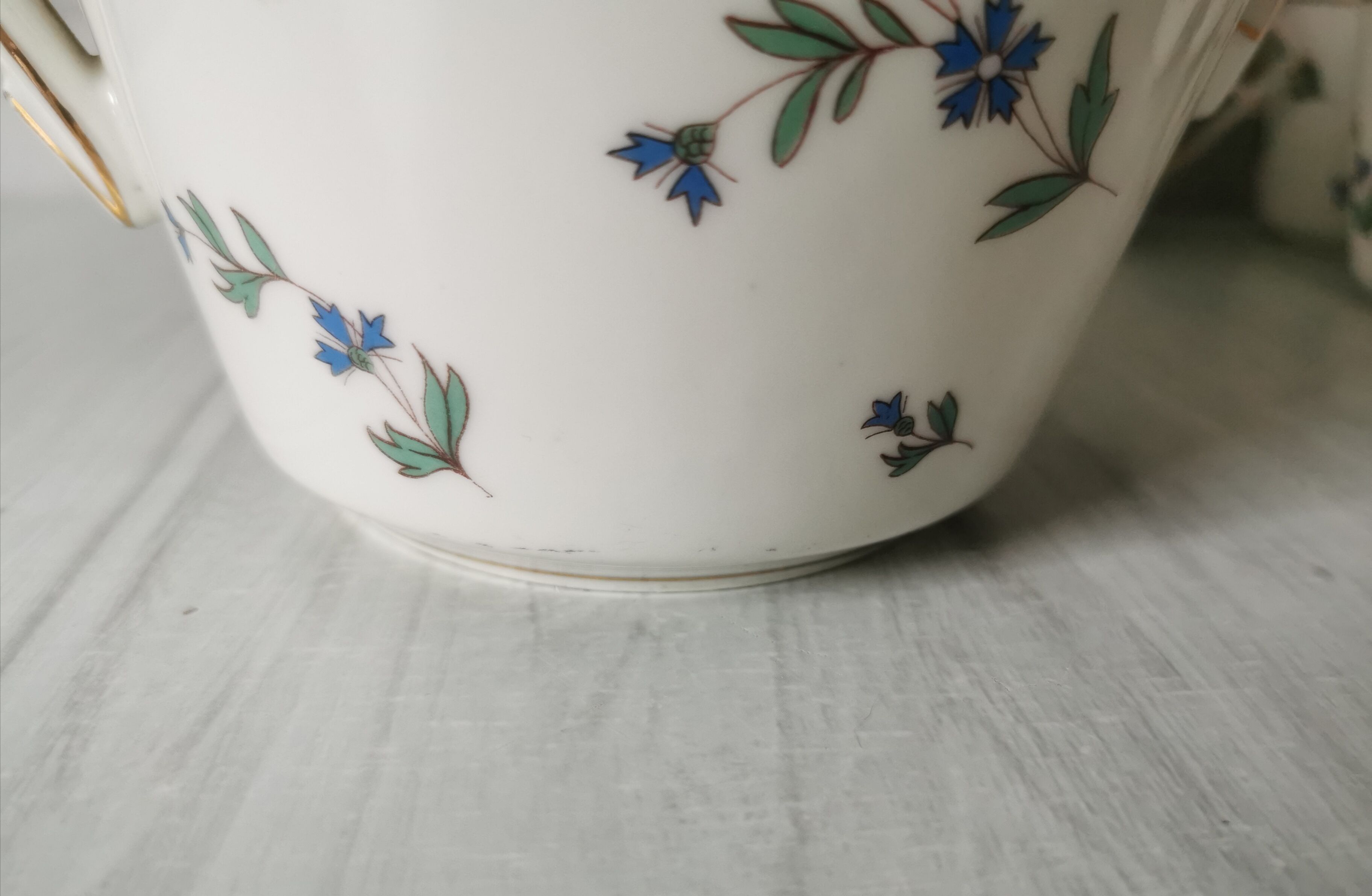 Porcelain barbel tea set Limoges Guérin