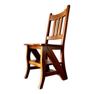 Dark wood step chair