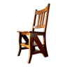 Dark wood step chair