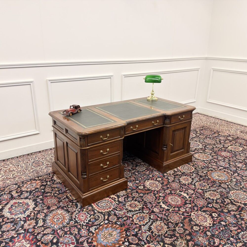 Classic English Chesterfield Desk with Backboard