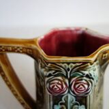 Old art nouveau pitcher in Onnaing slip