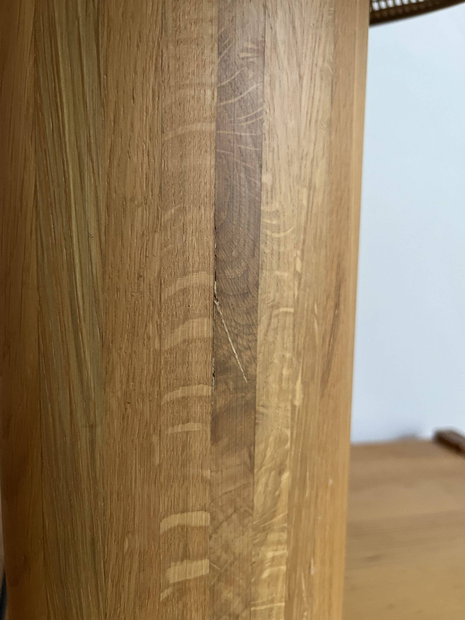 Solid oak floor lamp by Habitat