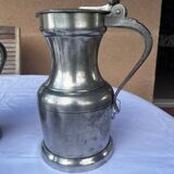 6 pewter pitchers