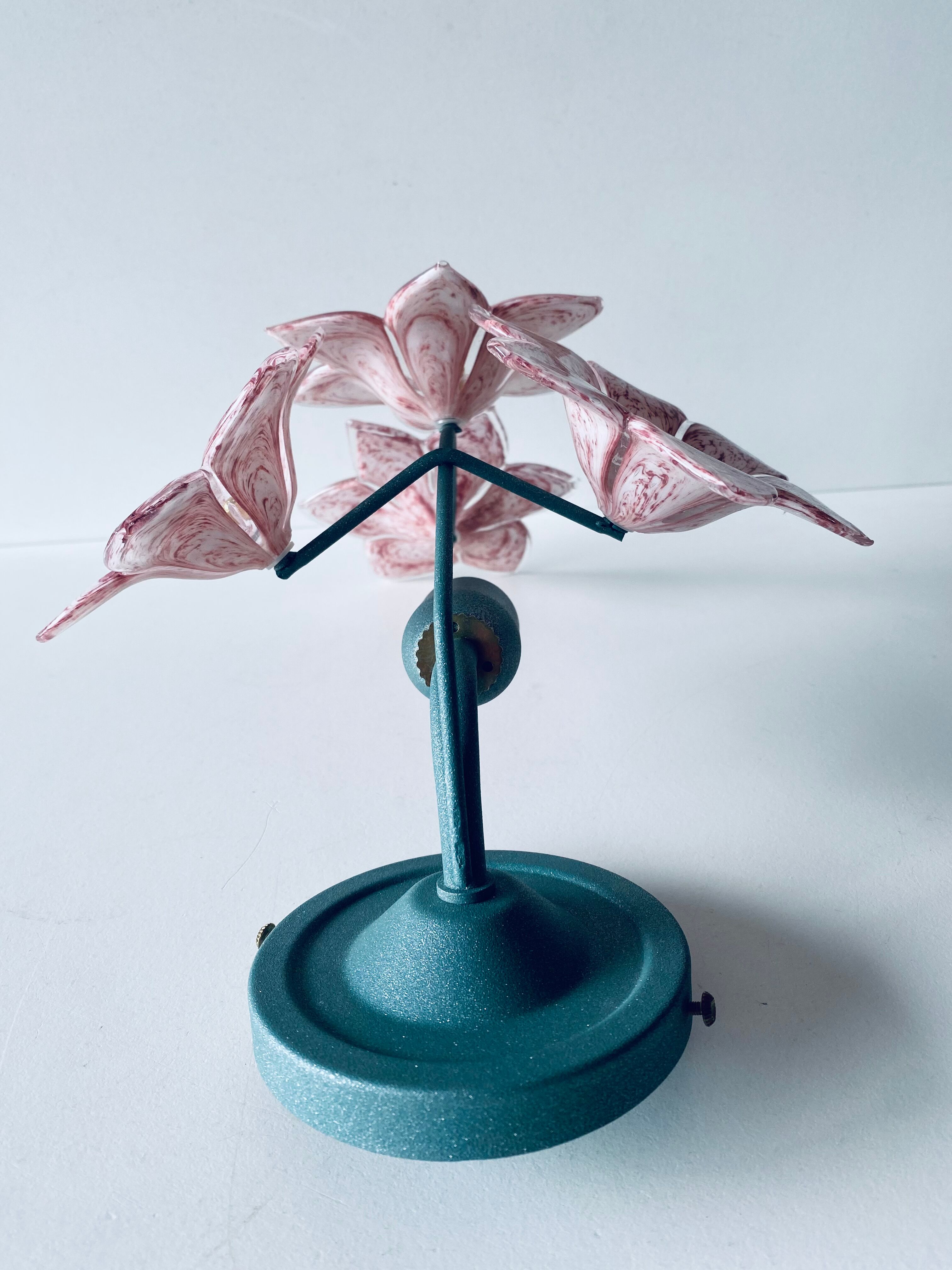 Murano glass flower wall lamp