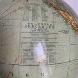 Vintage 1950 German Columbus World Map Globe - 53 cm
