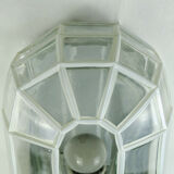 Applique milieu du siècle  verre clair design géométrique Heinrich Popp leuchten