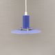 A blue minimalist hanging lamp from Lyfa Denmark 1980s.