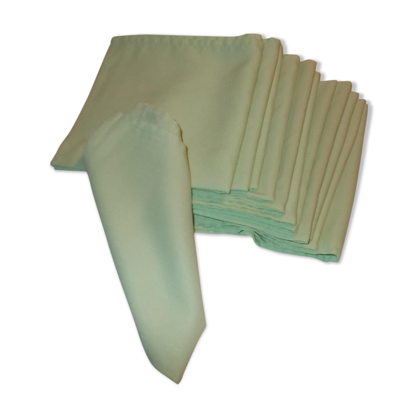 Lot of 12 green napkins