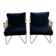 Set of two Croisette armchairs in velvet by the brand Honoré.