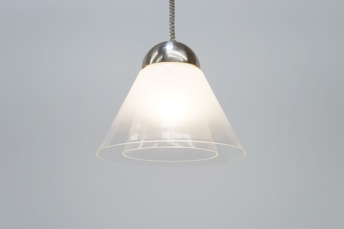 Italian double-blind glass suspension from the 1970s