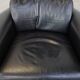 Fauteuil design en cuir noir de Giorgetti