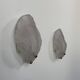 Pair of shell wall lights, frosted glass, France, 1970.
