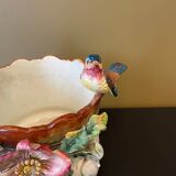 Cache pot, barbotine aux oiseaux